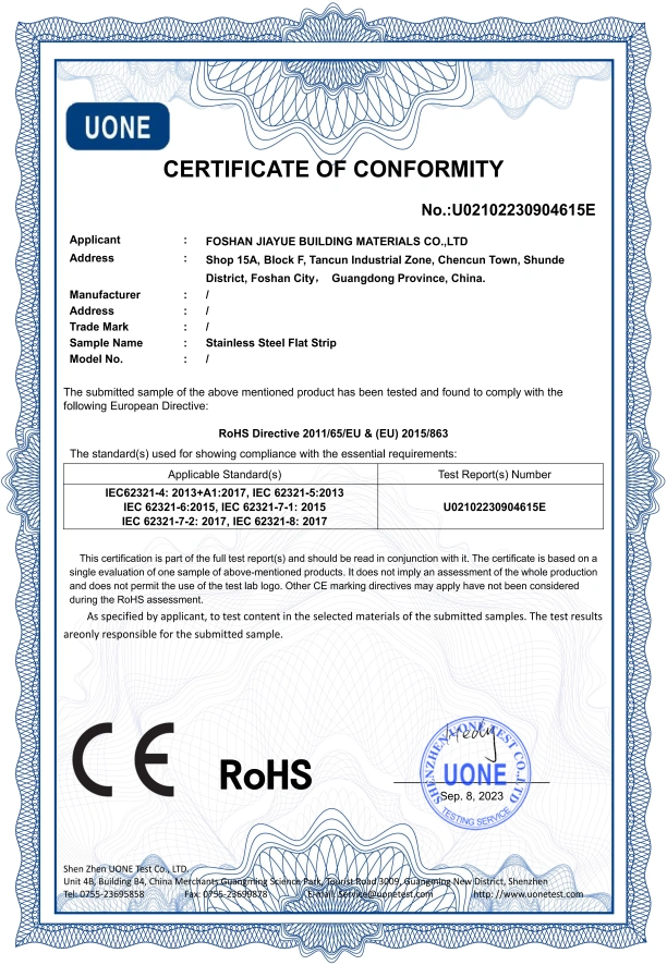 Rohs Certificate