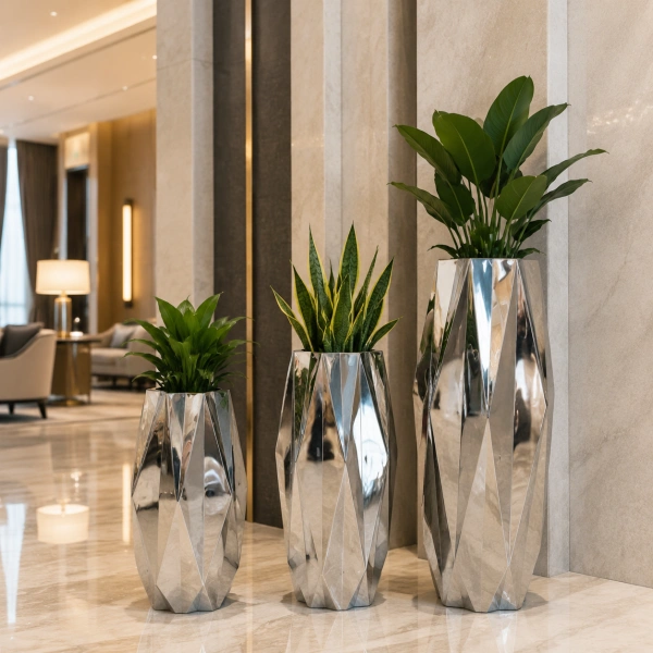 Stainless Steel Decorative Planter