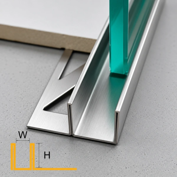 Stainless steel F-shape glass Carrier Profile