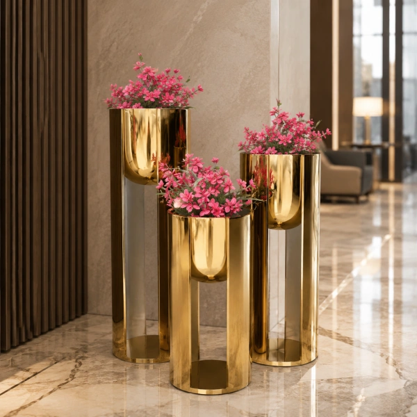 Stainless Steel Decorative Planter