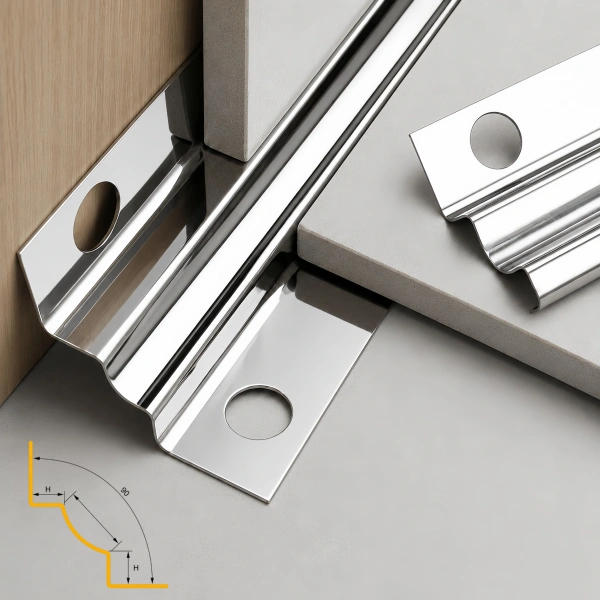 Stainless Steel Internal Corner Skirting Profile