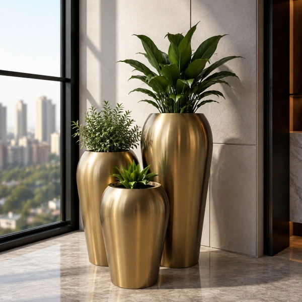 Stainless Steel Decorative Planter
