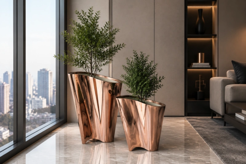 Stainless Steel Decorative Planter